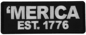Merica Est 1776 Patch Merica Est 1776 Patch