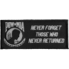 Never Forget Those Who Never Returned POW MIA Patch | US Military Veteran Patches