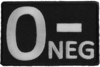 O NEGATIVE Blood ID Patch O NEGATIVE Blood ID Patch