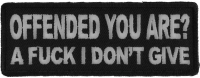 Offended You Are A Fuck I Dont Give Yoda Patch