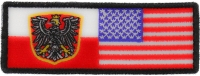 Polish American Flag | Embroidered Patches Polish American Flag | Embroidered Patches
