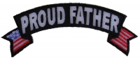 Proud Father US Flag Rocker Patch | US Coast Guard Military Veteran Patches Proud Father US Flag Rocker Patch | US Coast Guard Military Veteran Patches