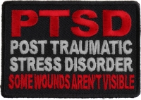 PTSD Patch For Vets - Some Wounds Are Not Visible | US Military Veteran Patches