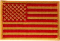 Red and Yellow US Flag Patch