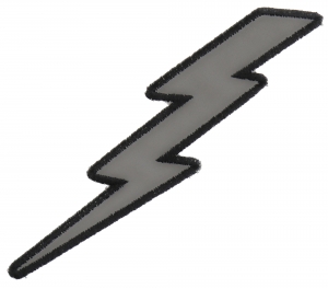 Reflective Lightning Bolt Left Patch | Embroidered Patches Reflective Lightning Bolt Left Patch | Embroidered Patches