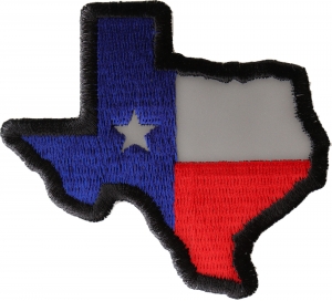 Reflective Texas Map Flag Patch
