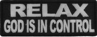 Relax God Is In Control Patch | Embroidered Patches Relax God Is In Control Patch | Embroidered Patches