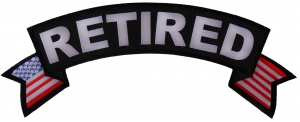 Retired Large Top Rocker With US Flags Patch | US Military Veteran Patches