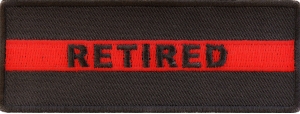 Retired Red Line Firefigher Patch | Embroidered Patches