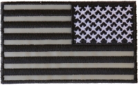 Reversed American Flag Black And Reflective 4 Inch Patch | Embroidered Patches Reversed American Flag Black And Reflective 4 Inch Patch | Embroidered Patches