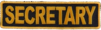Secretary Patch 3.5 Inch Yellow Secretary Patch 3.5 Inch Yellow