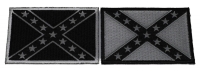 Set of 2 Black and White Rebel Flag Patches Set of 2 Black and White Rebel Flag Patches