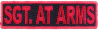 Sgt At Arms Patch Red Sgt At Arms Patch Red