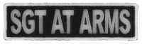Sgt At Arms Patch 3.5 Inch White Sgt At Arms Patch 3.5 Inch White