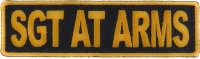 Sgt At Arms Patch 3.5 Inch Yellow