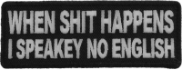 Shit Happens No English Patch | Embroidered Patches Shit Happens No English Patch | Embroidered Patches