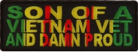 Son Of A Vietnam Vet And Damn Proud Patch | US Military Vietnam Veteran Patches