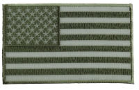 Subdued Green American Flag Patch