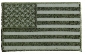 Subdued Green American Flag Patch Subdued Green American Flag Patch