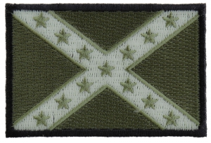 Subdued Green Confederate Flag Patch