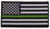 Subdued Green Stripe American Flag Patch | US Army Military Veteran Patches Subdued Green Stripe American Flag Patch | US Army Military Veteran Patches