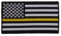 Subdued Yellow Stripe American Flag Patch | US Military Veteran Patches Subdued Yellow Stripe American Flag Patch | US Military Veteran Patches