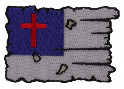 Small Christian Cross Patch | Embroidered Patches by Ivamis