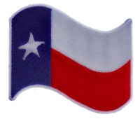 Texas Waving Flag White Border Patch | Embroidered Patches Texas Waving Flag White Border Patch | Embroidered Patches