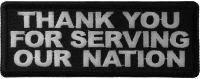 Thank You For Serving Our Nation Patch