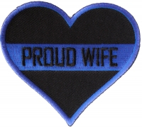 Thin Blue Line Proud Wife Patch For Law Enforcement | Embroidered Patches