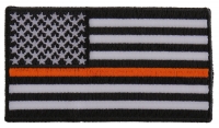 Thin Orange Line American Flag For Search & Rescue | Embroidered Patches Thin Orange Line American Flag For Search & Rescue | Embroidered Patches