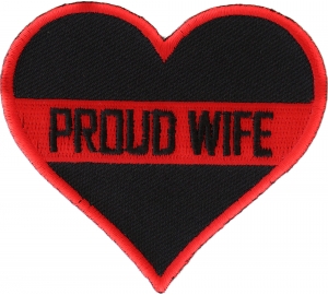 Thin Red Line Proud Wife Patch For Firefighters | Embroidered Patches Thin Red Line Proud Wife Patch For Firefighters | Embroidered Patches