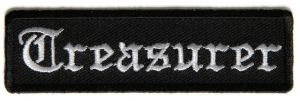 Treasurer Patch In Old English