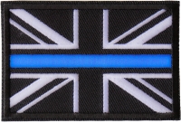 UK Flag Patch with Blue Line for Police UK Flag Patch with Blue Line for Police