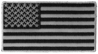 US Flag Patch Black And Gray 3.5 Inch US Flag Patch Black And Gray 3.5 Inch
