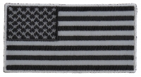 US Flag Patch Black And Gray 3 Inch