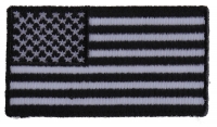 US Flag Patch Black And White 2.5 Inch US Flag Patch Black And White 2.5 Inch