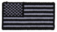 US Flag Patch Black And White 2 Inch US Flag Patch Black And White 2 Inch