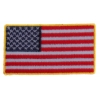 US Flag Patch Gold Border 2.5 Inch