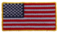 US Flag Patch Gold Border 2 Inch US Flag Patch Gold Border 2 Inch