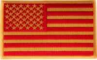 US Flag Patch Red Yellow Marine Colors