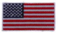 US Flag Patch White Border 2 Inch US Flag Patch White Border 2 Inch