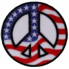 US Flag Peace Sign Patch