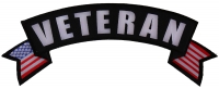 Veteran Top Rocker Patch With US Flag | US Military Veteran Patches Veteran Top Rocker Patch With US Flag | US Military Veteran Patches