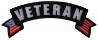 Veteran Upper Rocker with US Flag Small Patch