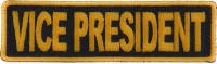 Vice President Patch 3.5 Inch Yellow