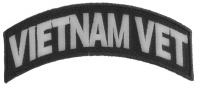 Vietnam Vet Patch White Rocker | US Military Vietnam Veteran Patches Vietnam Vet Patch White Rocker | US Military Vietnam Veteran Patches