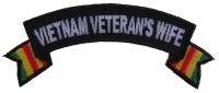 Vietnam Veteran's Wife Rocker Patch | US Military Vietnam Veteran Patches