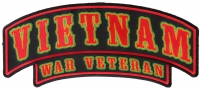Vietnam War Veteran Rocker Large | US Military Vietnam Veteran Patches