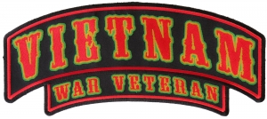 Vietnam War Veteran Rocker Large | US Military Vietnam Veteran Patches